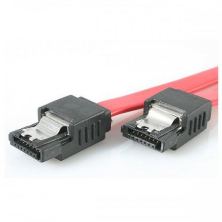 STARTECH  CABLE SATA CON CIERRE DE SEGURIDAD MACHO - MACHO 20CM ROJO