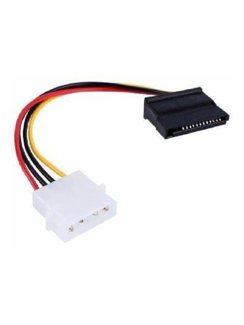 BROBOTIX CABLE 4-PIN MOLEX MACHO - 15-PIN SATA MACHO 15CM