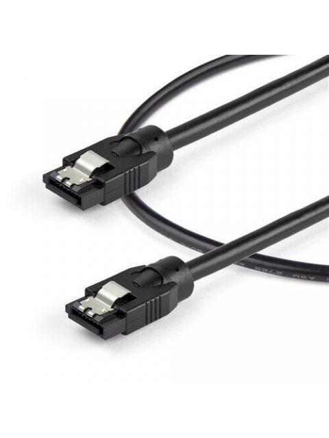 STARTECH  CABLE REDONDO SATA 7-PIN MACHO - SATA 7-PIN MACHO 30CM NEGRO