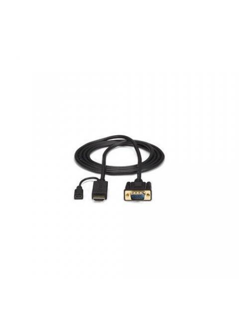 STARTECH  CABLE VGA MACHO - HDMI + MICRO-USB MACHO-HEMBRA 3 METROS NEGRO