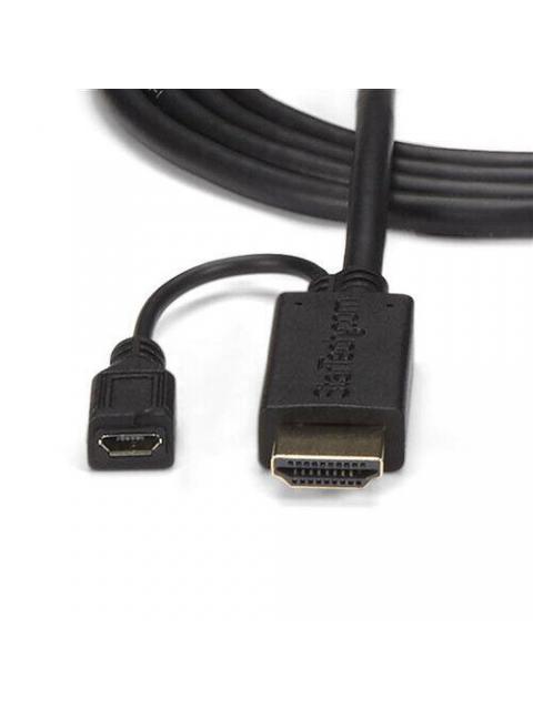 STARTECH  CABLE VGA MACHO - HDMI + MICRO-USB MACHO-HEMBRA 3 METROS NEGRO