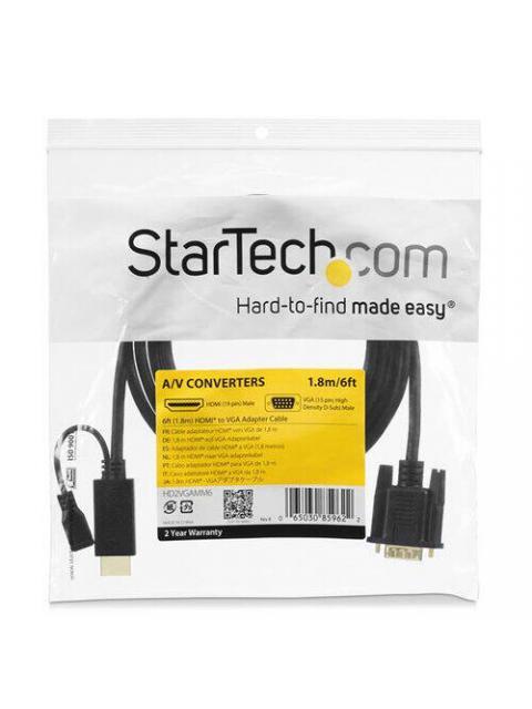 STARTECH  CABLE VGA MACHO - HDMI + MICRO-USB MACHO-HEMBRA 3 METROS NEGRO