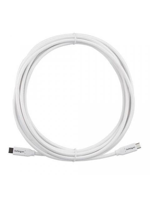 STARTECH  CABLE USB-C 2.0 MACHO - USB-C 2.0 MACHO 4 METROS BLANCO