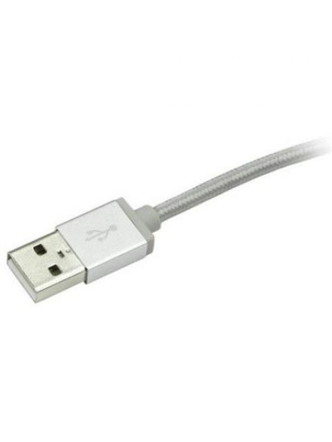 STARTECH  CABLE DE CARGA CERTIFICADO MFI LIGHTNING-USB-C-MICRO USB MACHO - USB A MACHO 1 METRO PLATA PARA IPOD-IPHONE-IPAD