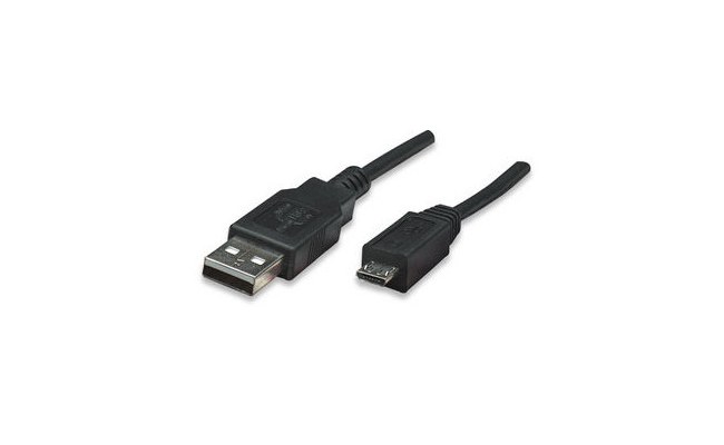 MANHATTAN CABLE USB DE ALTA VELOCIDAD USB 2.0 A MACHO - MICRO USB 2.0 B MACHO 1 METRO NEGRO