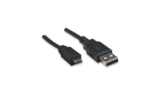 MANHATTAN CABLE USB DE ALTA VELOCIDAD USB 2.0 A MACHO - MICRO USB 2.0 B MACHO 1 METRO NEGRO