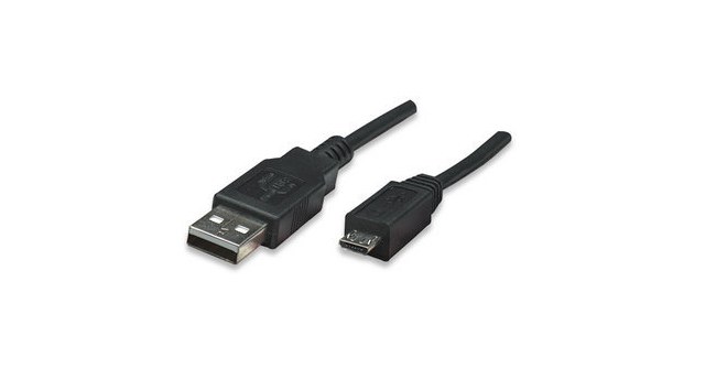 MANHATTAN CABLE USB DE ALTA VELOCIDAD USB 2.0 A MACHO - MICRO USB 2.0 B MACHO 3 METROS NEGRO