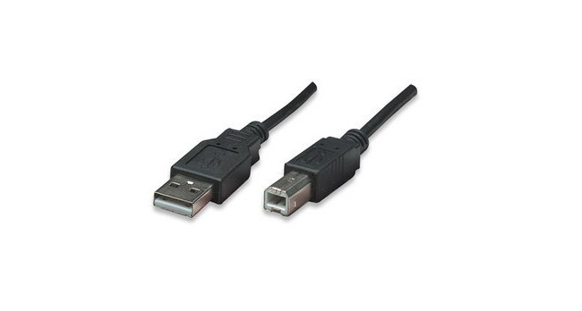 MANHATTAN CABLE USB DE ALTA VELOCIDAD USB 2.0 A MACHO - USB 2.0 B MACHO 5 METROS NEGRO
