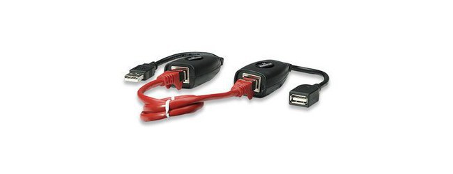 MANHATTAN EXTENSOR DE LINEA USB USB A Y RJ45 MACHO-HEMBRA HASTA 60M