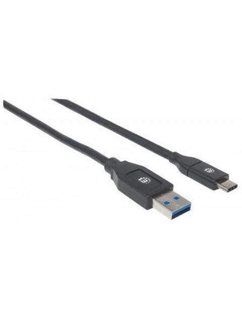 MANHATTAN CABLE DE CARGA USB A MACHO - USB C MACHO 2 METROS NEGRO