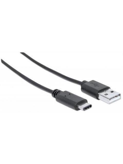 MANHATTAN CABLE USB A 3.1 MACHO - USB C 3.1 MACHO 3 METROS NEGRO