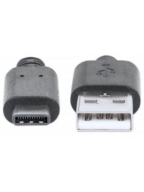 MANHATTAN CABLE USB A 3.1 MACHO - USB C 3.1 MACHO 3 METROS NEGRO