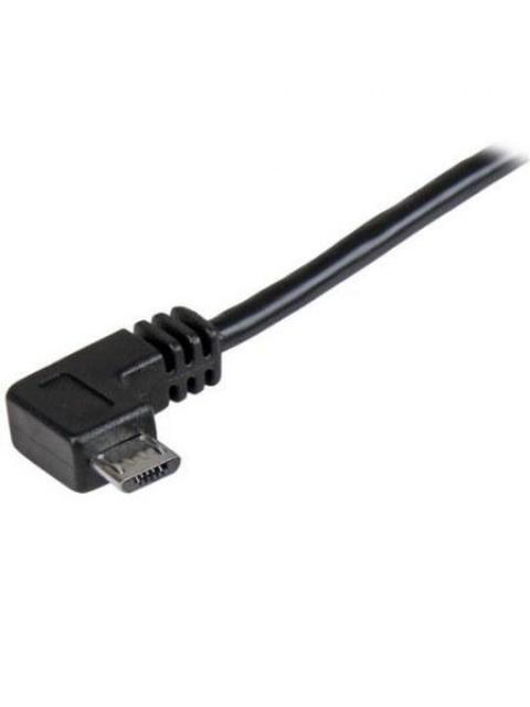 STARTECH  CABLE USB - MICRO USB CON CONECTOR ACODADO A LA DERECHA 2 METROS NEGRO