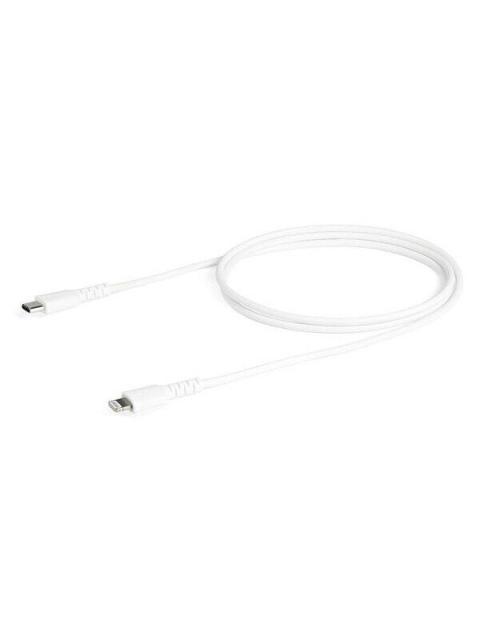 STARTECH  CABLE DE CARGA CERTIFICADO MFI LIGHTNING MACHO - USB-C MACHO 1 METRO BLANCO PARA IPOD-IPHONE-IPAD