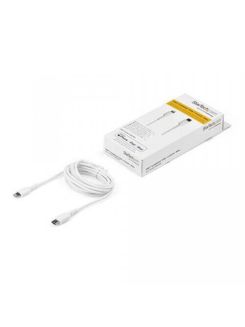CABLE USB-C A LIGHTNING STARTECH 2M CERTIFICADO BLANCO RUSBCLTMM2MW