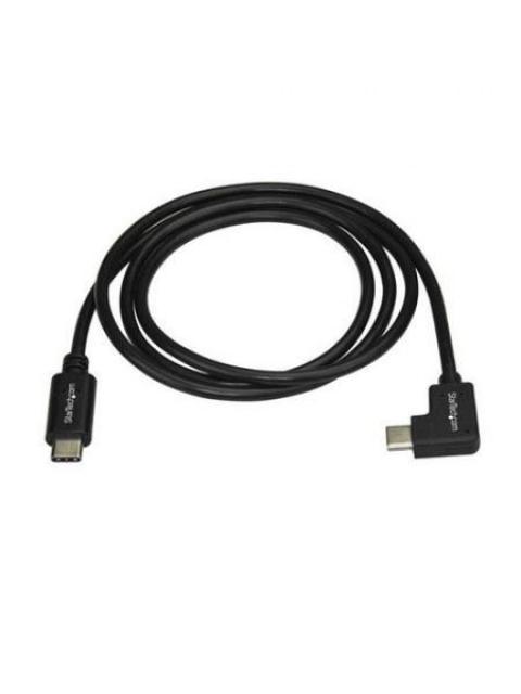 STARTECH  CABLE EN ANGULO USB C MACHO - USB C MACHO 1 METRO NEGRO