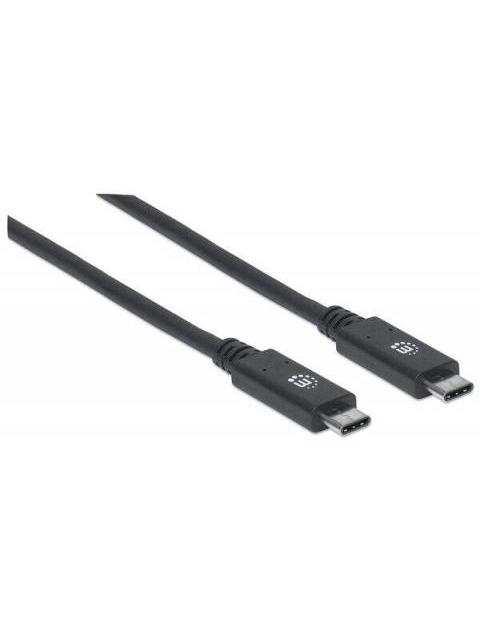 MANHATTAN CABLE USB C MACHO - USB C MACHO 1 METRO NEGRO