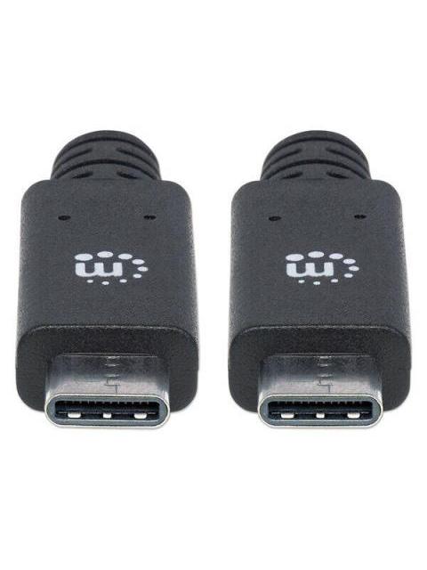 MANHATTAN CABLE USB C MACHO - USB C MACHO 1 METRO NEGRO