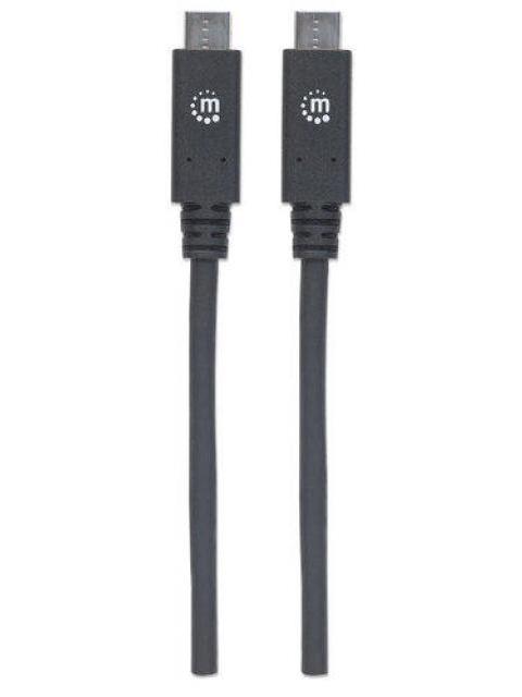 MANHATTAN CABLE USB C MACHO - USB C MACHO 1 METRO NEGRO