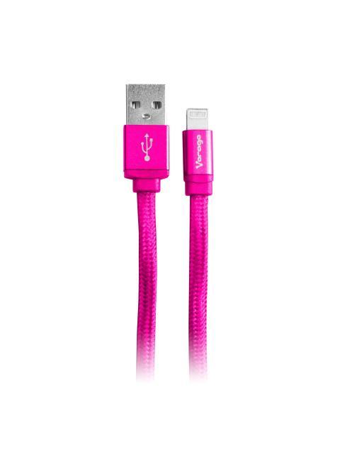 VORAGO CABLE DE CARGA USB 2.0 A MACHO - LIGHTNING MACHO 1 METRO ROSA PARA IPHONE-IPAD