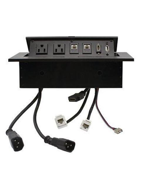 BROBOTIX CAJA DE MONTAJE 170906 4 PUERTOS NEGRO