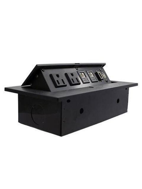 BROBOTIX CAJA DE MONTAJE 170906 4 PUERTOS NEGRO