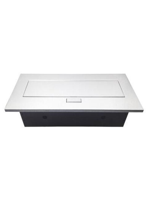 BROBOTIX CAJA PARA ESCRITORIO 171224 2 PUERTOS PLATA-NEGRO