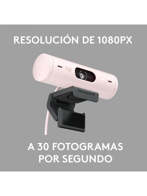 LOGITECH WEBCAM BRIO 500 CON MICROFONO 4MP 1920 X 1080 PIXELES USB-C ROSA