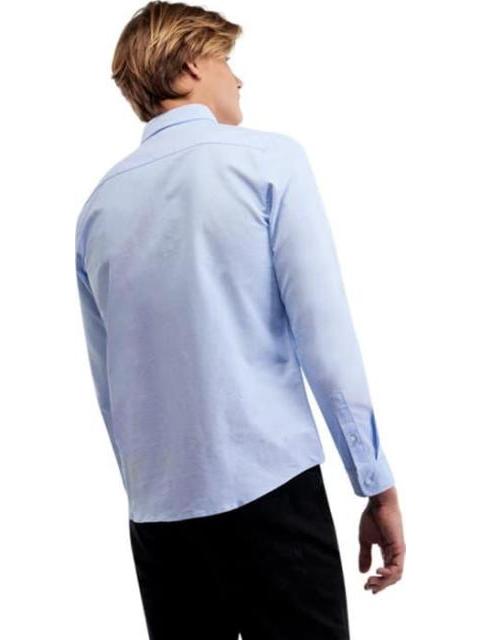 CAMISA MANGA LARGA AZUL CIELO HPC POLO