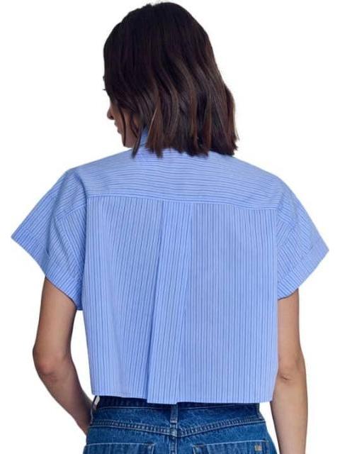CAMISA CROP AZUL HOLLY LAND