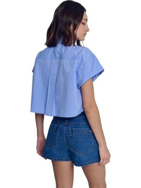 CAMISA CROP AZUL HOLLY LAND