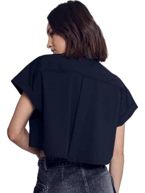CAMISA CROP NEGRO HOLLY LAND