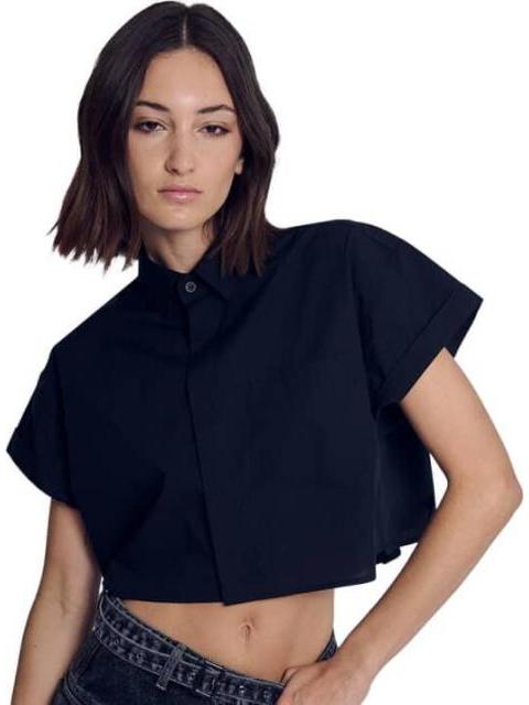 CAMISA CROP NEGRO HOLLY LAND