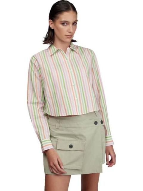 CAMISA CROP RAYAS ROSA HOLLY LAND