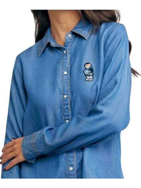 CAMISA MANGA LARGA AZUL HOLLY LAND