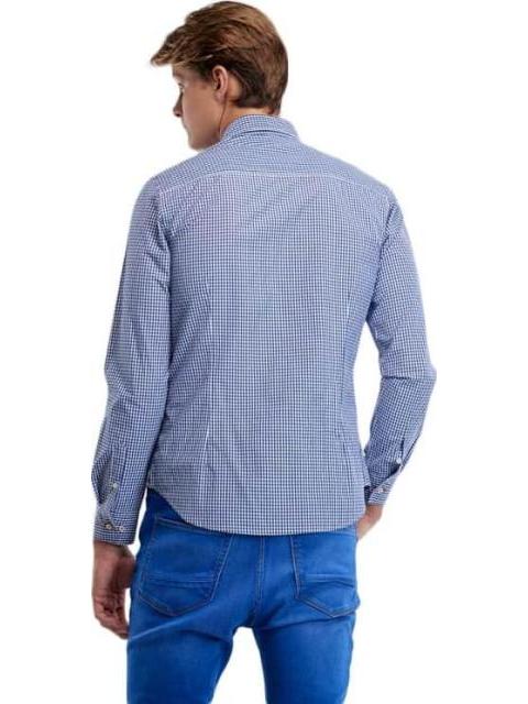 CAMISA MANGA LARGA CUADROS AZUL MARINO HPC POLO