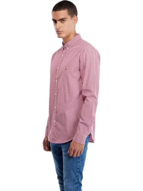 CAMISA MANGA LARGA CUADROS ROJO HPC POLO