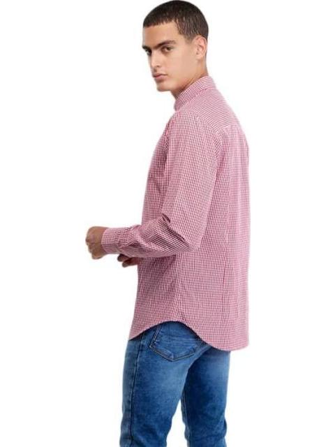 CAMISA MANGA LARGA CUADROS ROJO HPC POLO