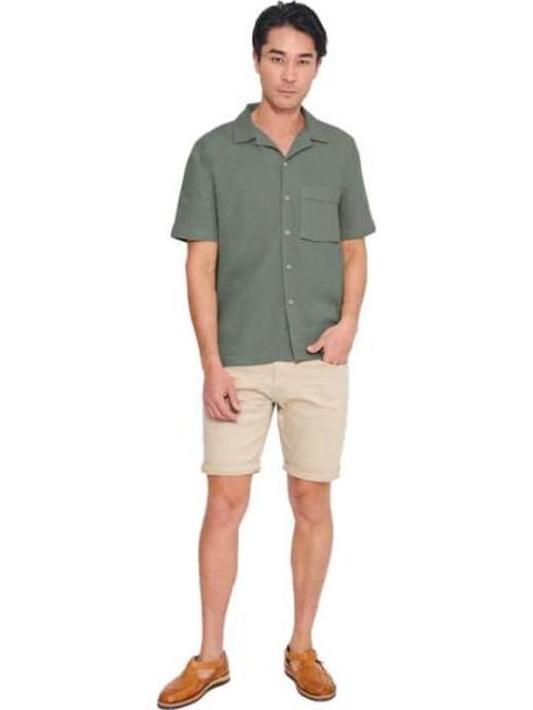 CAMISA ROPA CASUAL VERDE OLIVO HPC POLO