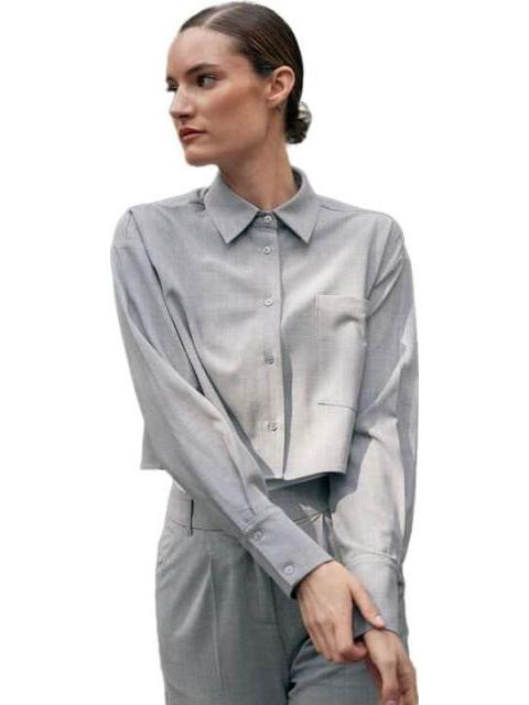 CAMISOLA CROP RAYAS GRIS HOLLY LAND
