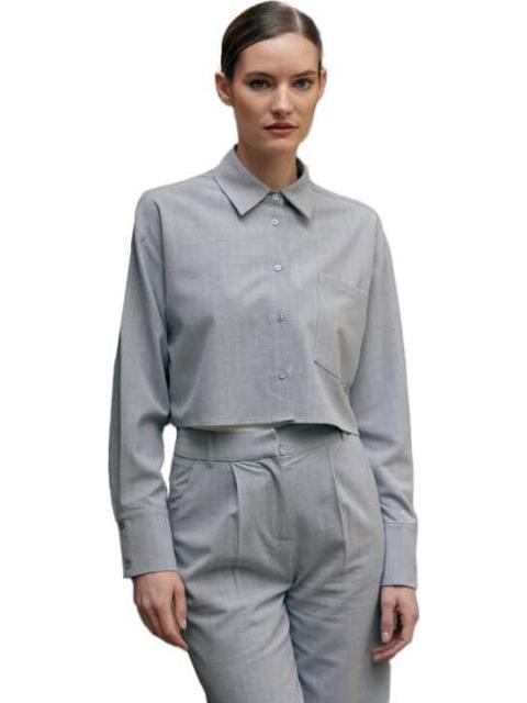 CAMISOLA CROP RAYAS GRIS HOLLY LAND