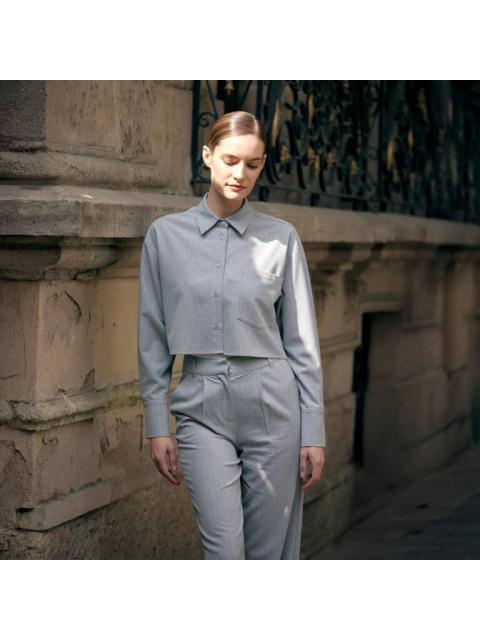 CAMISOLA CROP RAYAS GRIS HOLLY LAND