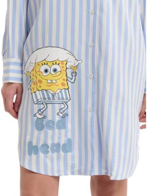 CAMISON DAMA DAMA BLANCO BOB ESPONJA