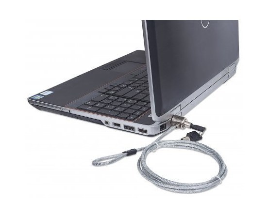 MANHATTAN CANDADO DE LLAVE PARA LAPTOP 1.4 METROS PLATA