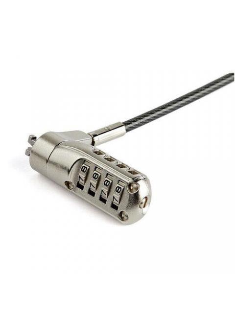 STARTECH  CANDADO DE COMBINACION PARA LAPTOPS 2 METROS NEGRO-PLATA