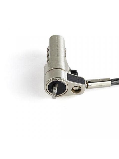 STARTECH  CANDADO DE COMBINACION PARA LAPTOPS 2 METROS NEGRO-PLATA