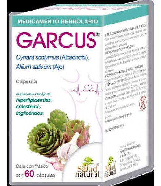 CAPS. GARCUS C 60 MEDICAMENTO HERBOLARIO CON ALCACHOFA Y AJO SALUD NATURAL