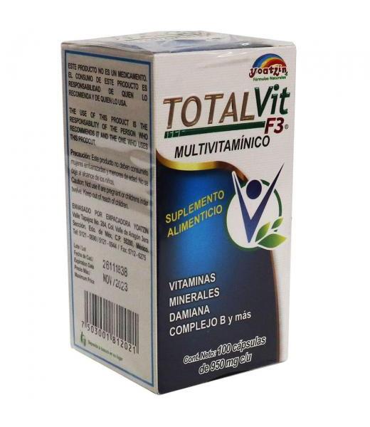 CAPS. TOTALVIT F3 MULTIVITAMINICO C 100 EMPACADORA YOATZIN