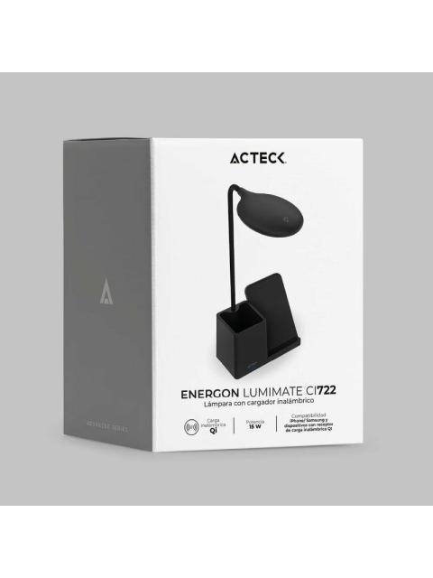 CARGADOR CON LAMPARA PARA ESCRITORIO ENERGON LUMIMATE CI722 ACTECK