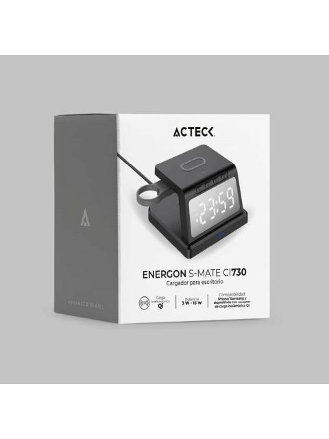 CARGADOR CON RELOJ PARA ESCRITORIO ENERGON S MATE CI730 ACTECK